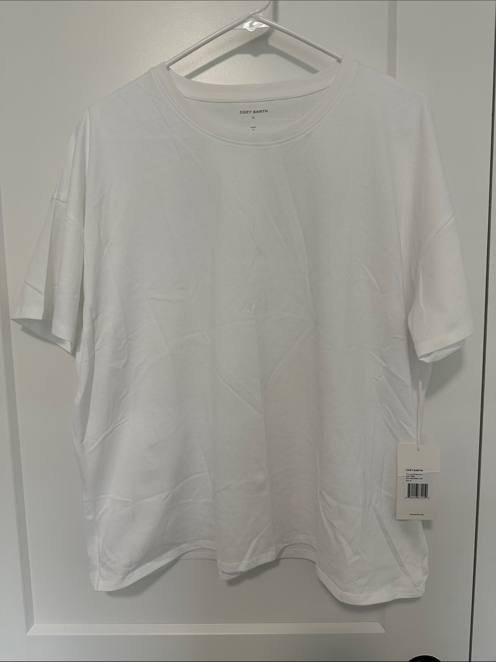 Cozy Earth Women's White Short Sleeve All Day Tee